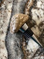Wine Stopper with Petoskey Stone