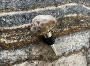 Wine Stopper with Petoskey Stone