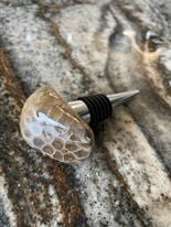 Wine Stopper with Petoskey Stone