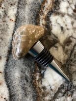 Wine Stopper with Petoskey Stone