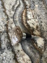 Wine Stopper with Petoskey Stone