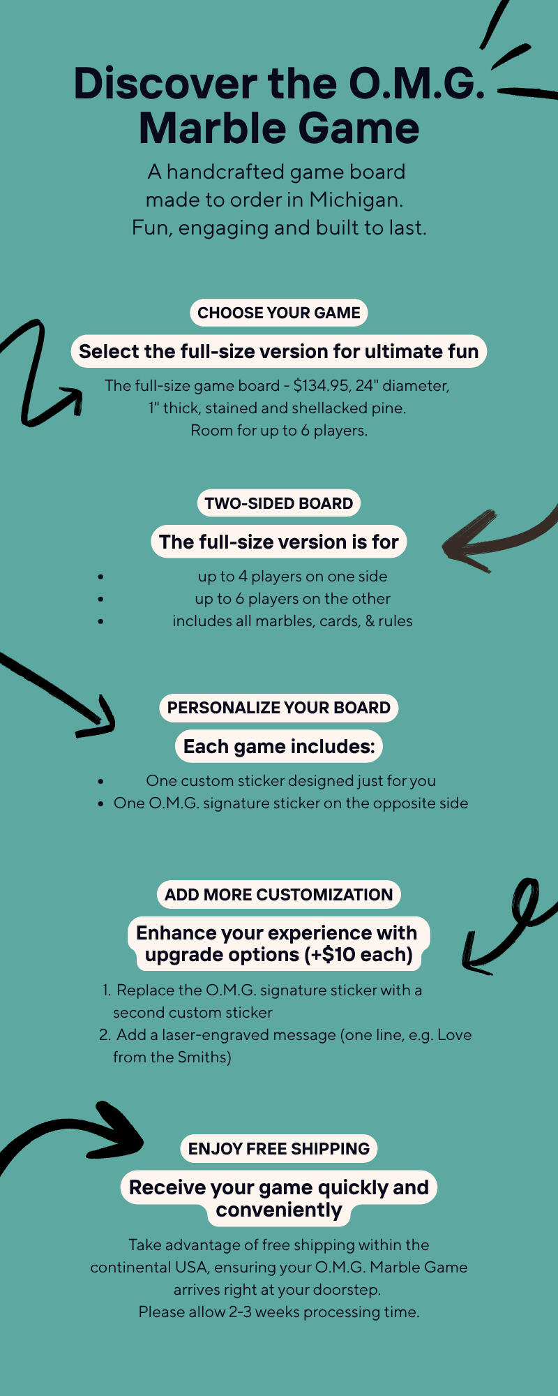 Order marble board game