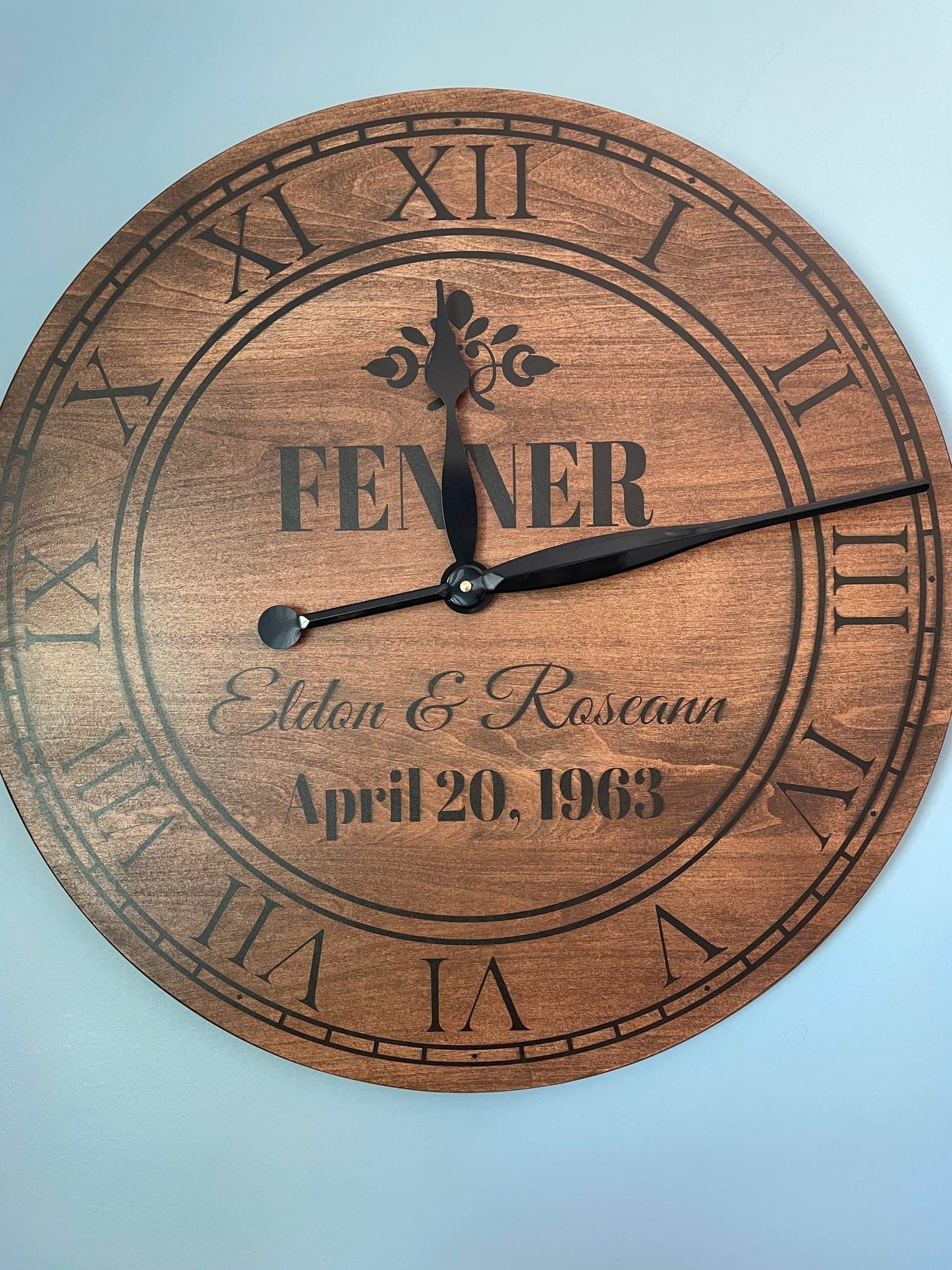 Wood Wall Clock - Personalized