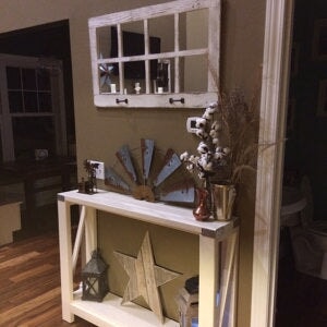 Reclaimed Barnwood Farmhouse Window Pane Mirror - Horizontal (8-Panes) Orientation