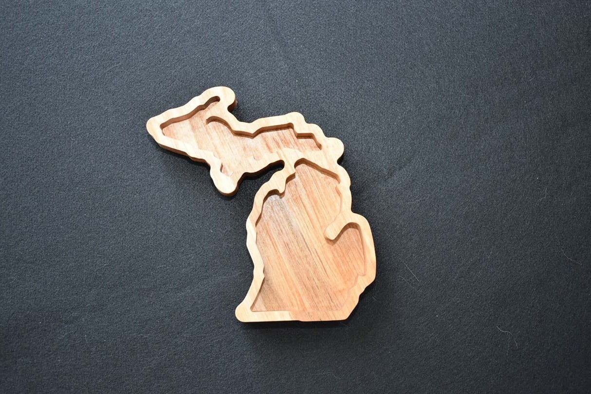 Great Lakes State Catch-All Tray - RiverCraft Woodworking