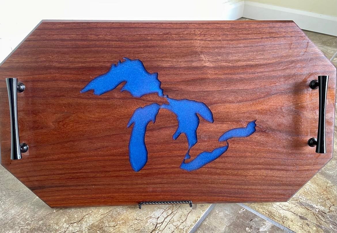 Charcuterie Board - Great Lakes State - RiverCraft Woodworking