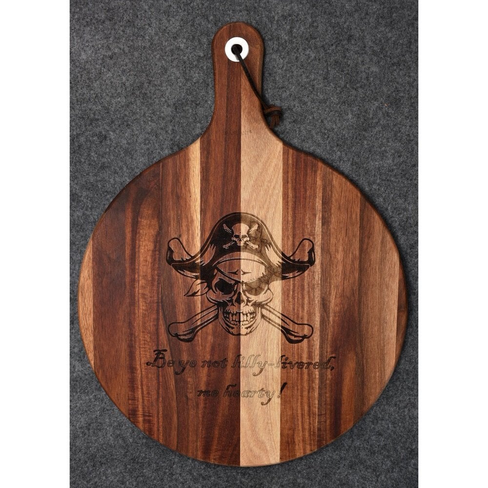 Custom Wooden Engraved Round Charcuterie Board